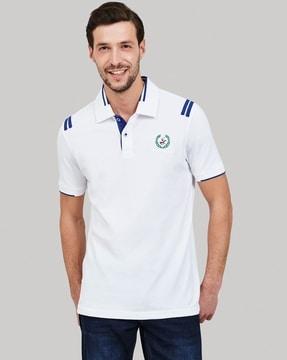 slim fit polo t-shirt with contrast tiping