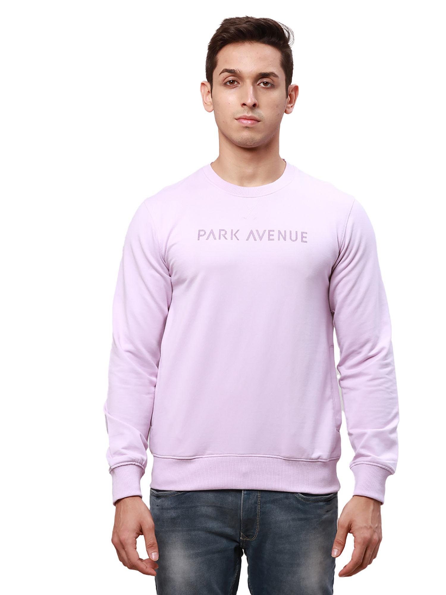 slim fit solid medium purple sweatshirt