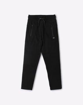 slim fit track pants with elasticated waist