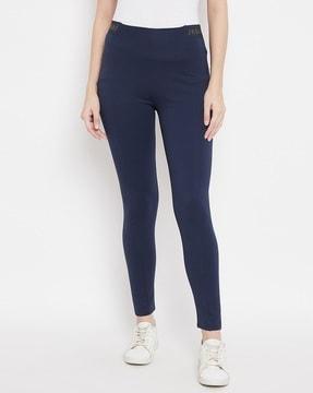 slim jeggings with elasticated waist