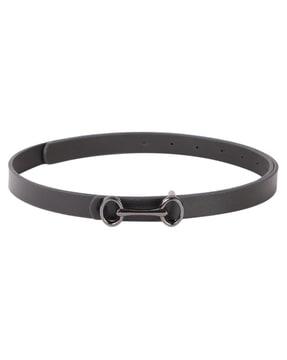 slim belt with pin-buckle closure