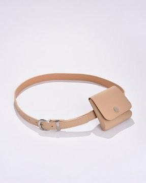 slim belt with pouch
