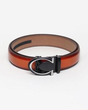 slim belt with push-pin buckle