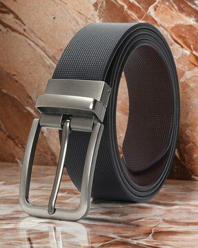 slim belt with tang buckle closer