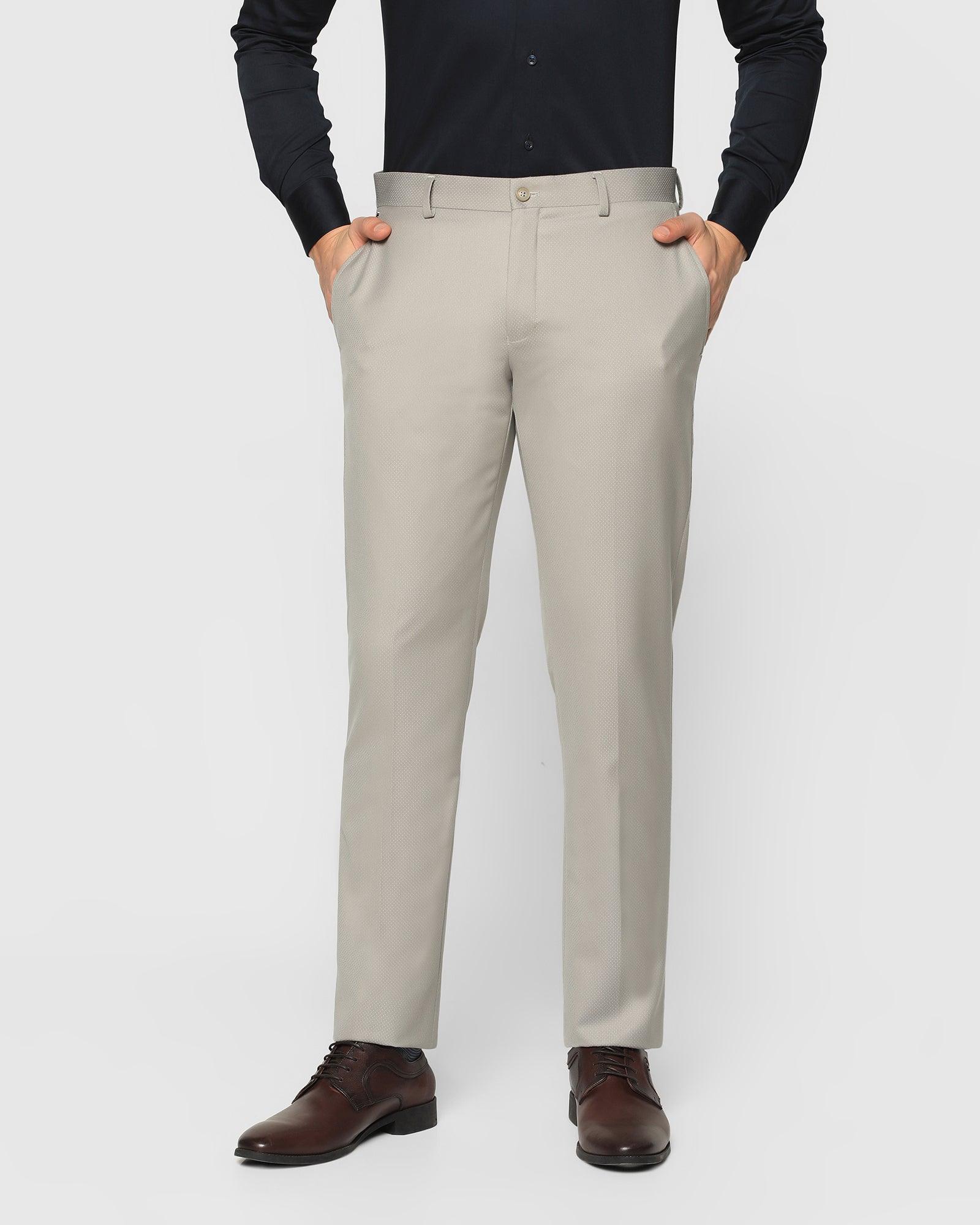 slim comfort b-95 formal mint textured trouser - cane