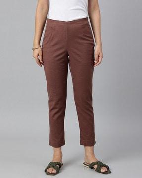 slim fit ankle-length pants