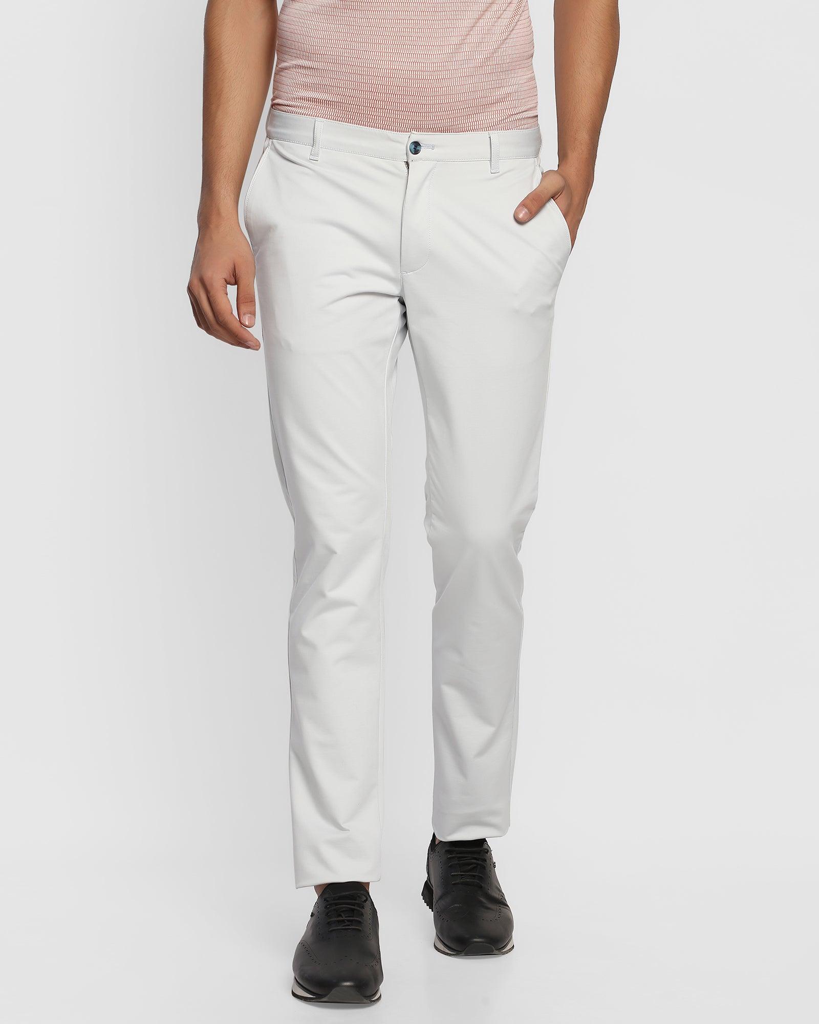 slim fit b-91 casual light blue solid khakis - hector