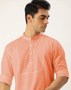 slim fit band-collar kurta