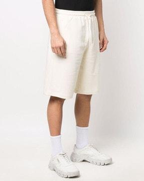 slim fit bermuda shorts with drawstring fastening