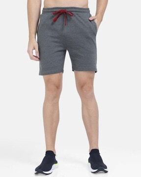 slim fit bermuda shorts with drawstring waist
