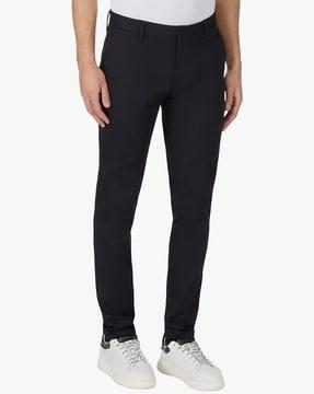 slim fit blended trousers