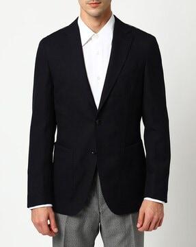 slim fit blouson-style woollen jacket