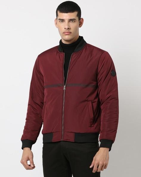 slim fit bomber jacket with insert pockets