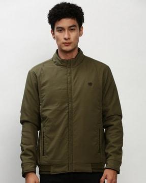 slim fit bomber jacket with insert pockets