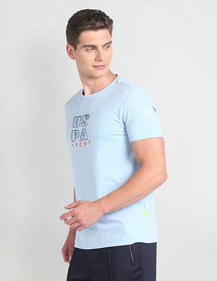 slim fit brand print t-shirt