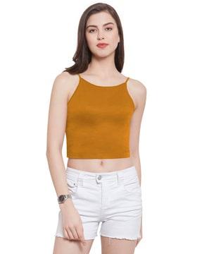 slim fit cami crop top