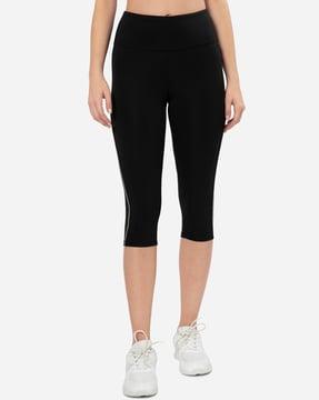 slim fit capris with contrast tipping