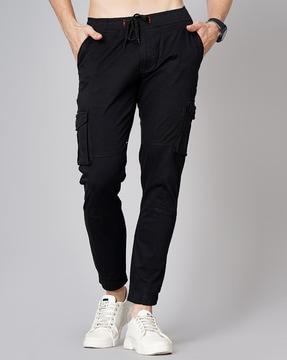 slim fit cargo joggers with insert pockets