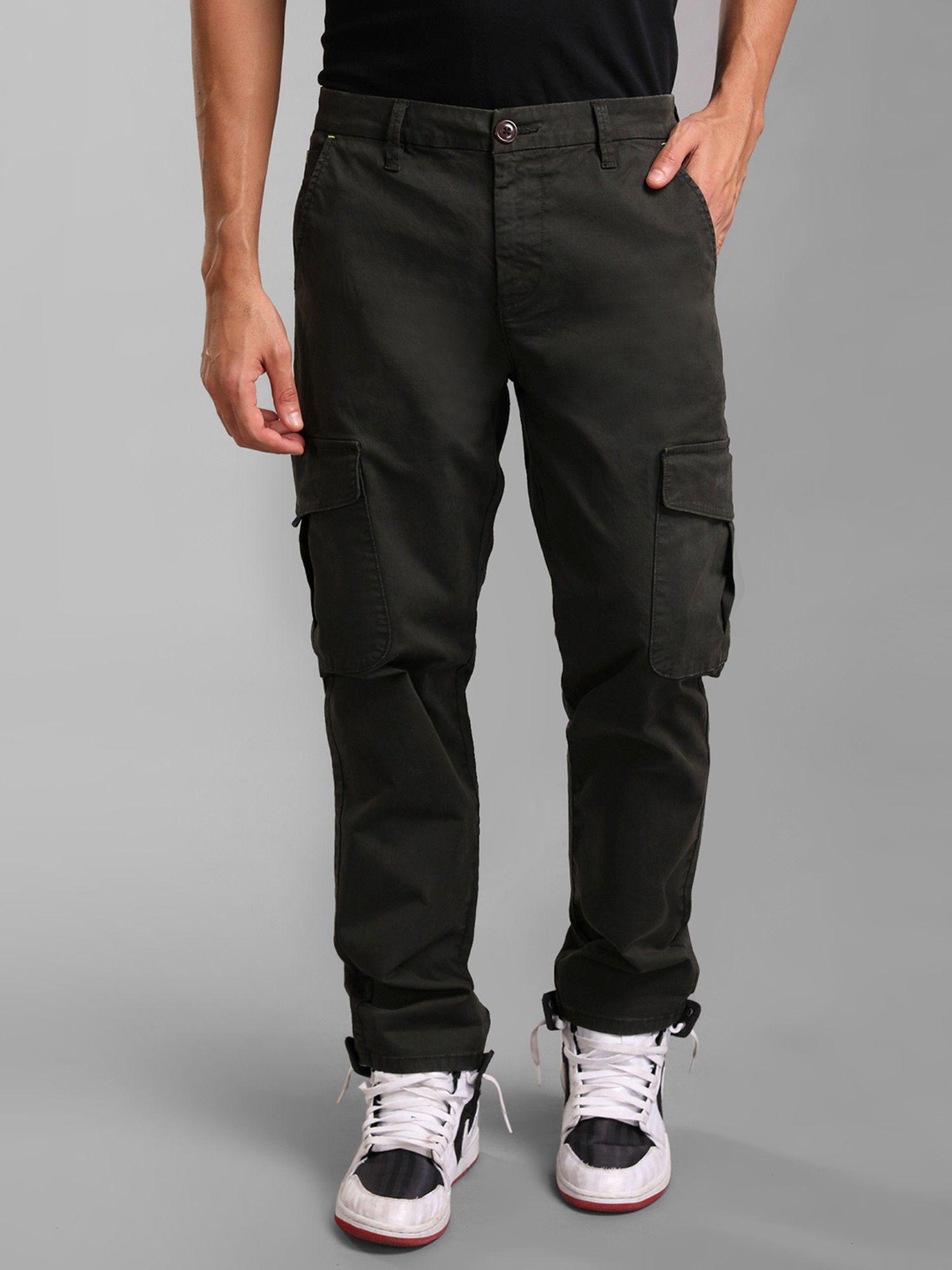 slim fit cargo pants olive