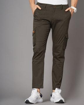 slim fit cargo pants with insert pockets