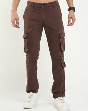 slim fit cargo pants with insert pockets