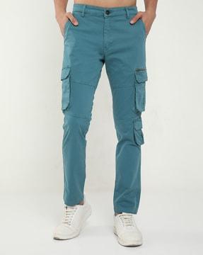 slim fit cargo pants with insert pockets