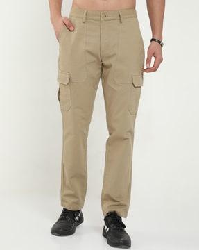 slim fit cargo pants with insert pockets