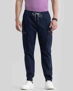slim fit cargo pants with insert pockets