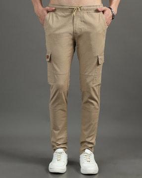 slim fit cargo pants with insert pockets