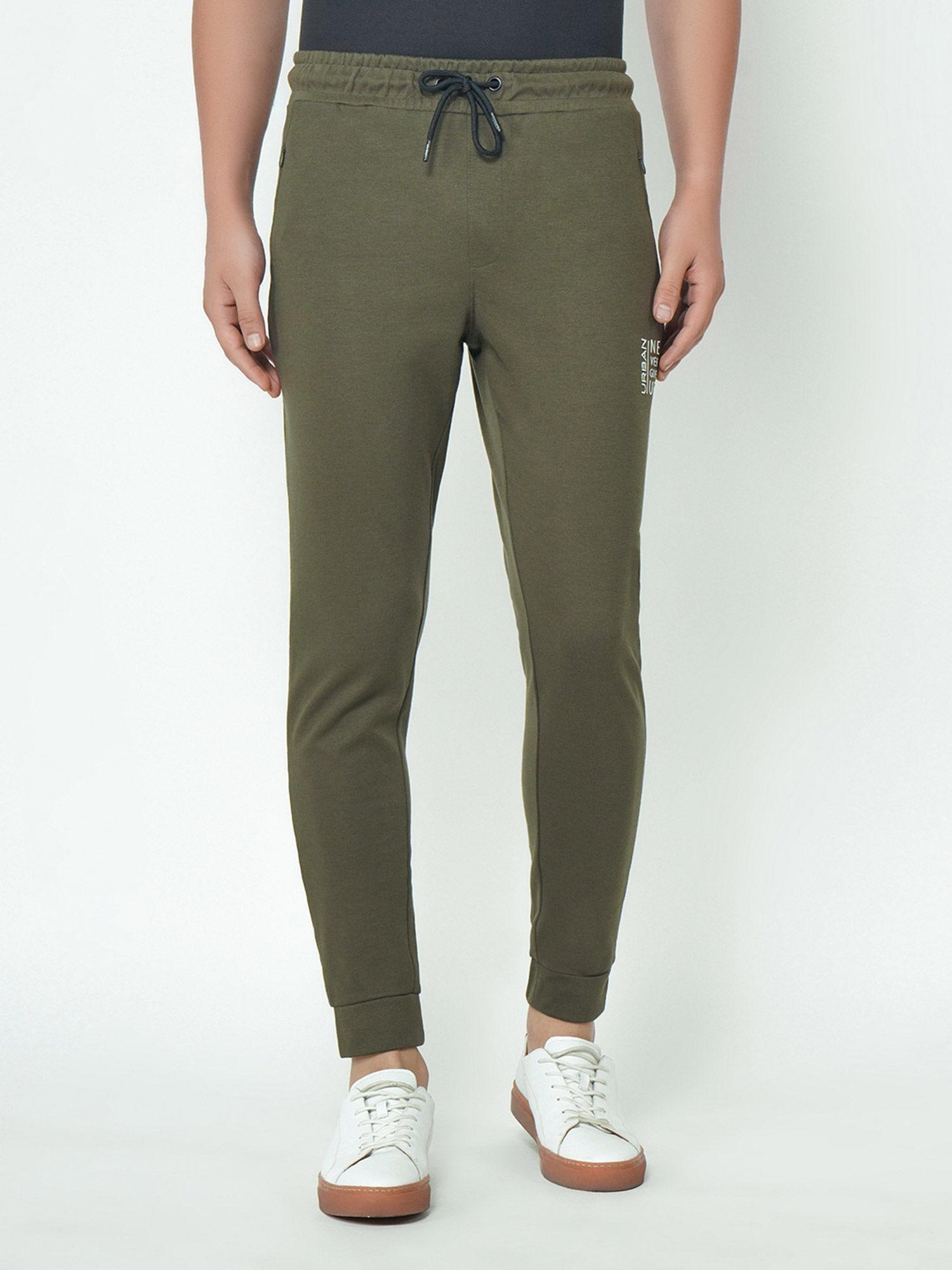slim fit casual joggers- olive