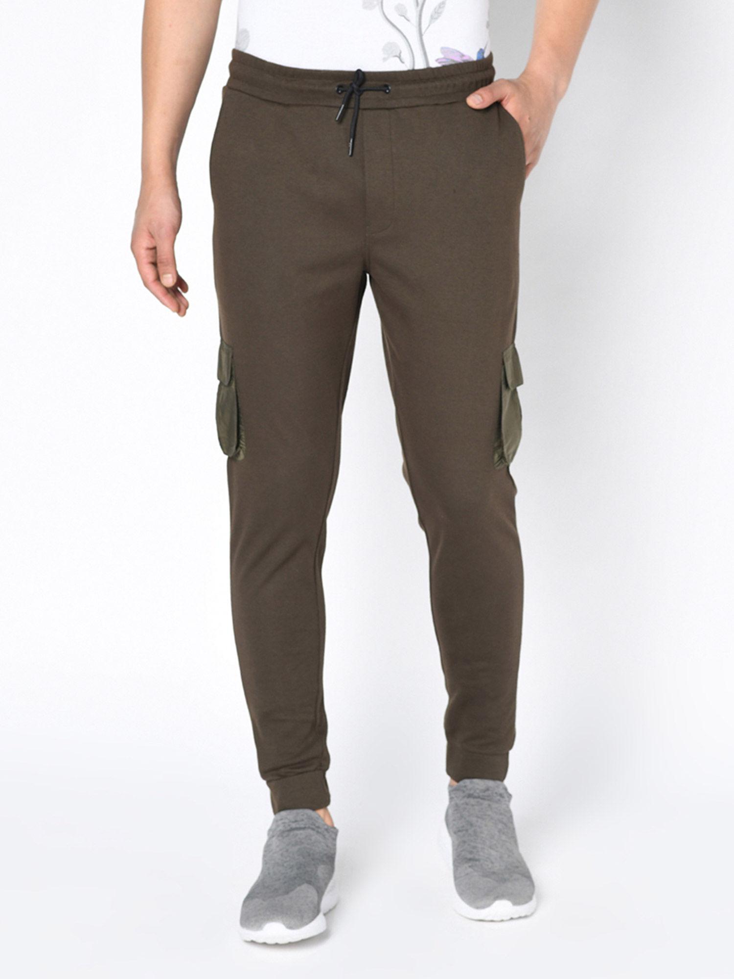 slim fit casual joggers- olive