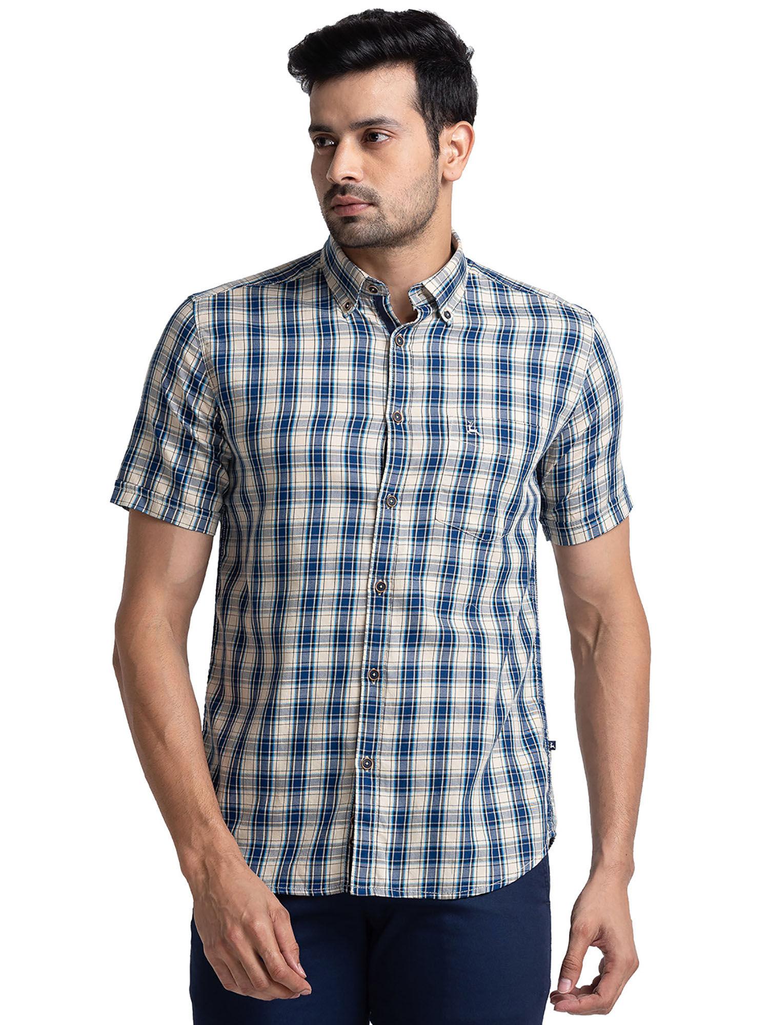 slim fit checks medium multi casual shirt