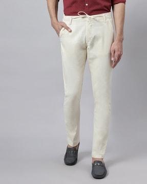 slim fit chinos with drawstring