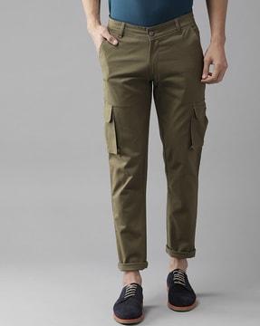 slim fit chinos with flap pockets