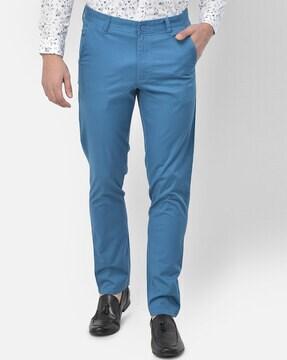 slim fit chinos with insert pockets