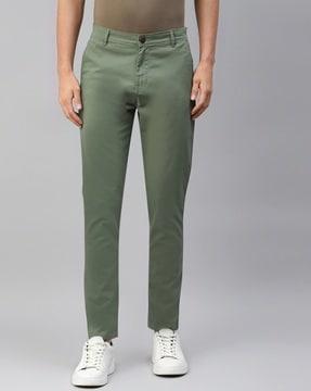 slim fit chinos with insert pockets