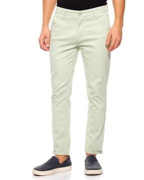 slim fit chinos with insert pockets