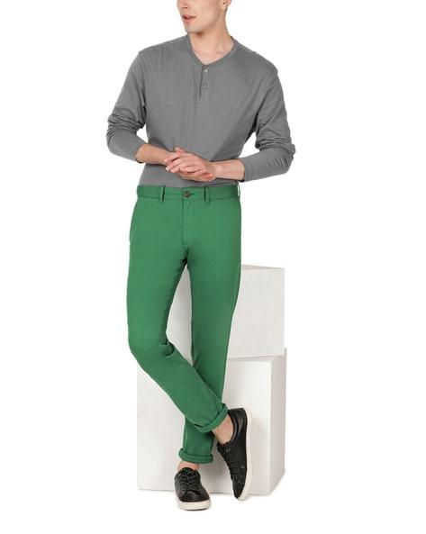 slim fit chinos with insert pockets
