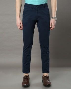 slim fit chinos with insert pockets