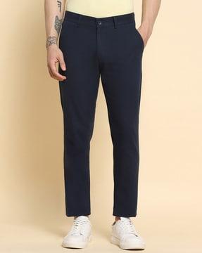 slim fit chinos with insert pockets