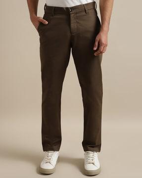 slim fit chinos with insert pockets