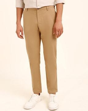 slim fit chinos with insert pockets