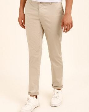 slim fit chinos with insert pockets