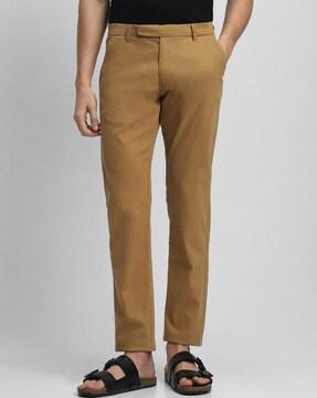 slim fit chinos with insert pockets