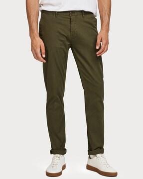 slim fit chinos with insert pockets