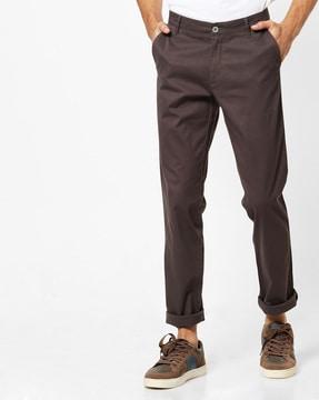 slim fit chinos with insert pockets