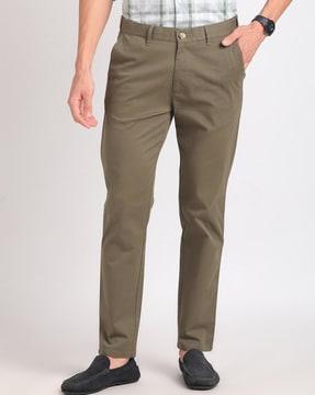 slim fit chinos with inserted pockets