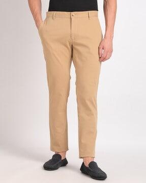 slim fit chinos with inserted pockets