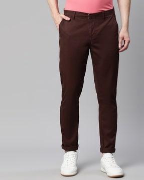 slim-fit chinos with side pockets