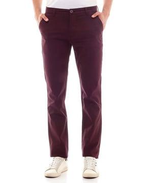 slim fit chinos with welt pockets